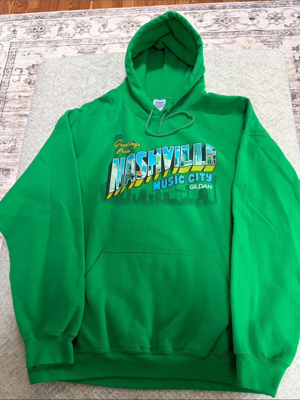 Gildan Green "Nashville Music City" Crewneck Hoodie